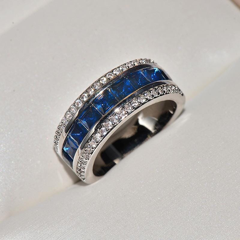 Elegant Sapphire 925 Sterling Silver RingRing