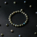 Natural Indian Labradorite Stone Round Beaded BraceletBracelet