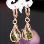 Diamond Pierced Dangle EarringsEarringsGreen