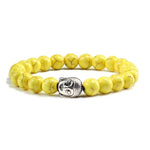 Men Buddha Natural Stone Bead BraceletsBraceletYellow