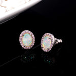 Pink Fire Opal Stud EarringsEarrings
