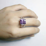 Elegant Amethyst Silver Plated RingRing