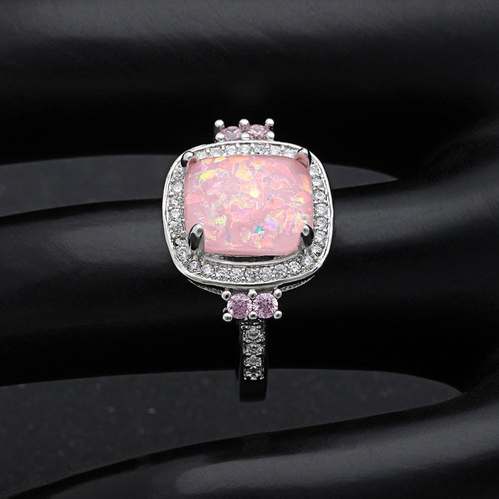 Pink Fire Opal Zircon RingRing