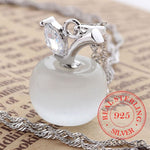 Pink/White Moonstone Apple Necklace - 925 Sterling SilverNecklace