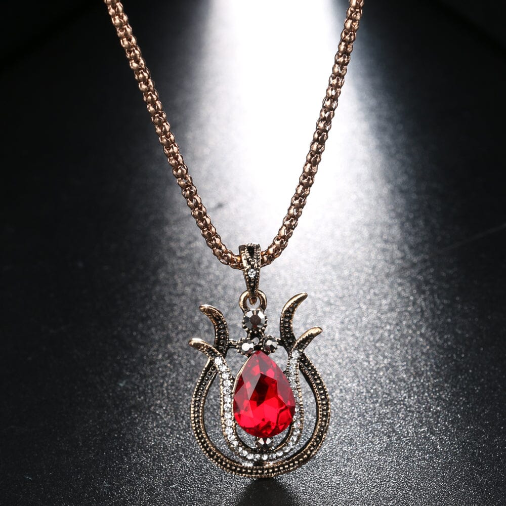 Turkish Lily Flower Set - Pendant/EarringsJewelry Set