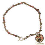 Boho Fashion Aventurine and other Stone Chips ChokerNecklace27 Unakite