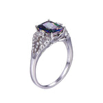 Mystic Fire Topaz Ring - 925 Sterling SilverRing