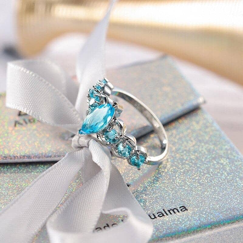 Aquamarine Stone White Gold RingRing