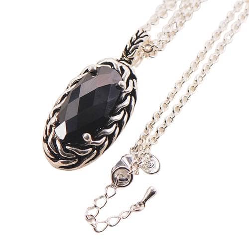 Romantic Black Onyx Necklace - 925 Sterling SilverNecklace