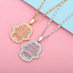 Gold Crystal Hamsa NecklaceNecklace