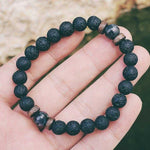 Natural Moonstone Lava Stone Bead Tibetan Buddha Bracelet For MenBeads