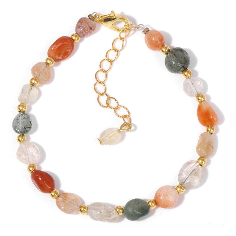 Natural Tiger Eye Stone Irregular Chip BraceletBraceletMixed Color