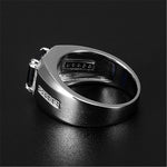 Trendy Emerald Sapphire Men Ring - 925 Sterling SilverRings