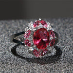Trendy Design Ruby Aquamarine Sapphire Ring - 925 Sterling SilverRing
