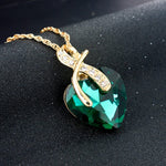 Austrian Crystal Heart PendantsNecklace
