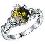 Elegant Amethyst Heart Ring - 925 Sterling SilverRing