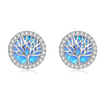 Fire Opal Tree of Life Stud EarringsEarringsBlue