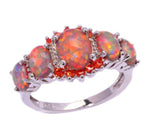 Orange Fire Opal Set - Ring, Earrings & BraceletJewelry Set