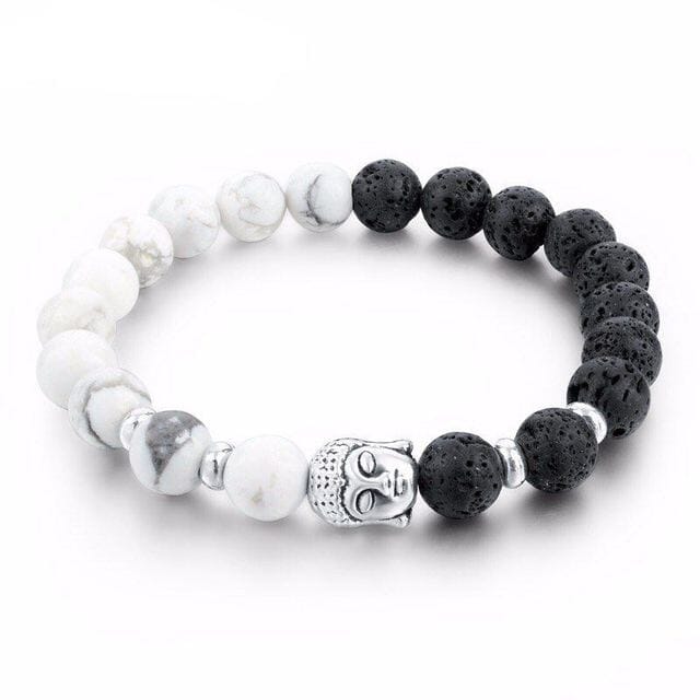 White Turquoise Buddhist Meditation Beads BraceletBracelet