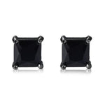 Cubic Fire Opal Crystal Stud EarringsEarringsBlack4mm