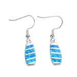 Blue White Fire Opal Bridge Drop EarringsEarringsBlue