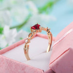 Heart Ruby 3 Stone RingRing