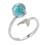 Resizeable Piece Of The Ocean 925 Sterling Silver RingRing