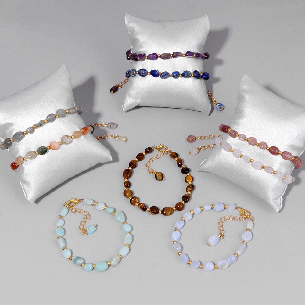 Natural Tiger Eye Stone Irregular Chip BraceletBracelet