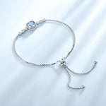 Classy Geometric Aquamarine Bracelet - 925 Sterling SilverBracelet