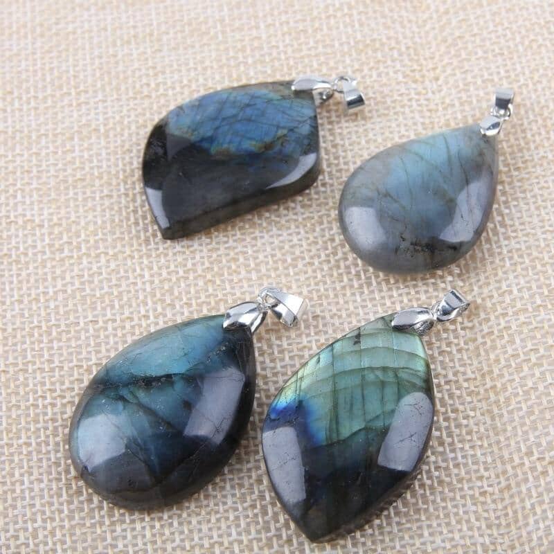 Natural Labradorite Crystal NecklaceNecklace