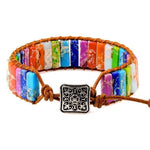 Radiant Bohemia Natural Stone Leather Wrap BraceletBracelet