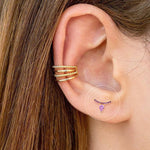 Ear Needle Stud Earrings - 925 Sterling SilverEarrings