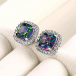Dazzling Rainbow and White Topaz EarringEarrings