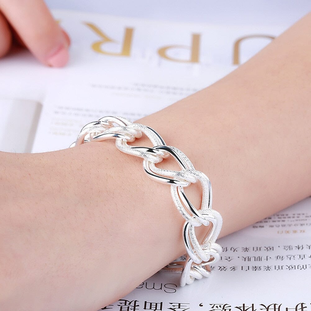Beautiful Double Twist Chain Bracelet - 925 Sterling SilverBracelet