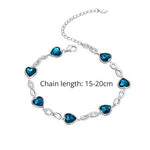 Heart Luxury Sapphire Chain Bracelet - 925 Sterling SilverBracelet
