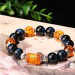 The God of wealth Tiger Eye Stone Beads BraceletBraceletBlue Tiger12mm beads