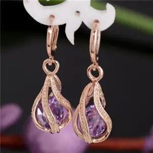 Diamond Pierced Dangle EarringsEarringsViolet
