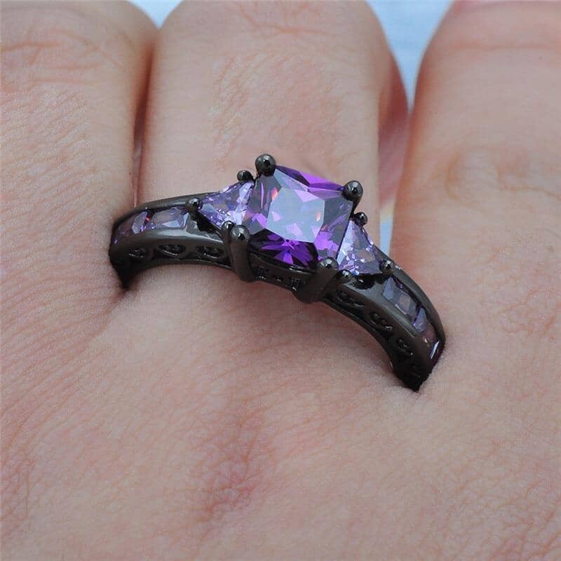 Black Gold Amethyst Sapphire RingRing