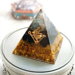 Orgone Pyramid Obsidian Natural CrystalHome Decor