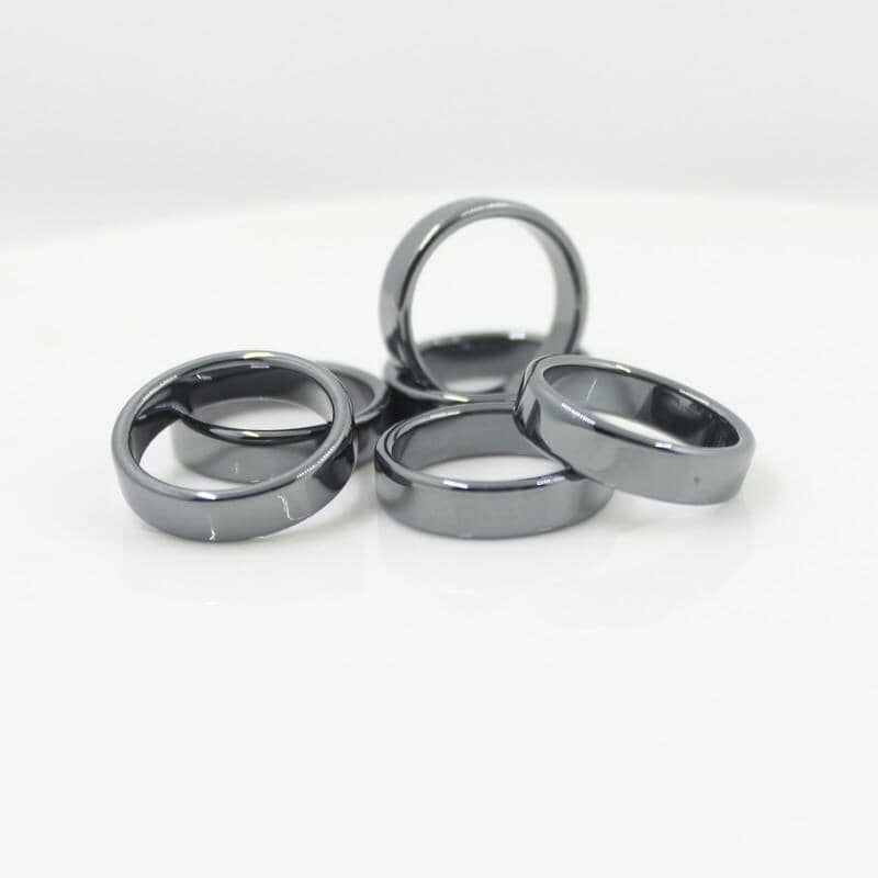 Smooth Flat Classic Hematite RingRing