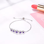 African Amethyst Adjustable Bracelet - 925 Sterling SilverBracelet