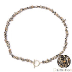Boho Fashion Aventurine and other Stone Chips ChokerNecklace19 Dalmation