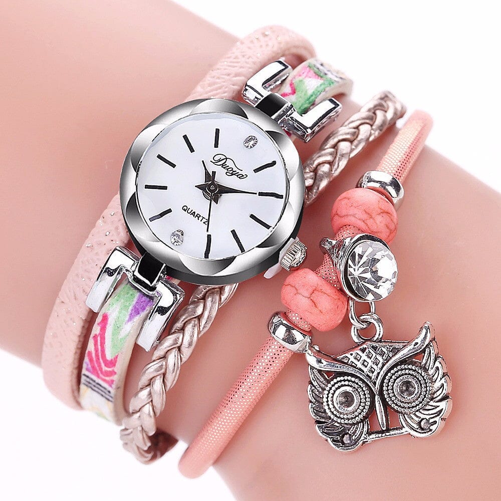 Leather Bracelet Quartz WristwatchBracelet