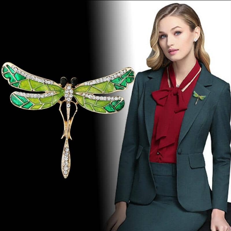 Vintage Dragonfly Gemstone PinPendant