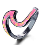 Wave Shaped Fire Opal RingRing7Pink
