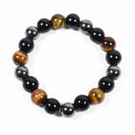 Tiger Eye Stone Lucky Rope Chain Fashion Necklace and BraceletJewelry Set8mm