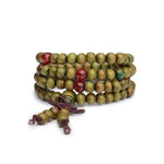 Natural Sandalwood Buddhist Meditation BraceletBraceletgreen 2