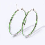 Crystal Stone Hoop EarringsEarrings