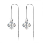 Exquisite Jade Clover Long Tassel Earrings - 925 Sterling SilverEarrings3