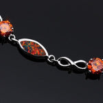 Orange Fire Opal Set - Ring, Earrings & BraceletJewelry Set